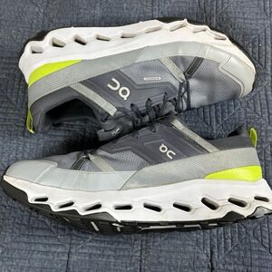 On Cloud Horizon Waterproof Shoes Mens 13 Gray W/ Green Trail Running Sneakers